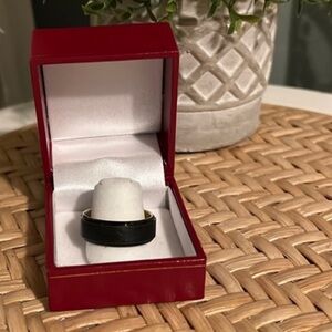 Men’s custom Tungsten carbide/ gold fill comfort fit band size 9